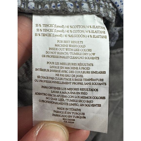 Peter Millar Crown Crafted Men's Straight Gray 5-Pocket Pants - 38x32 (37x29.5) - Picture 5 of 5